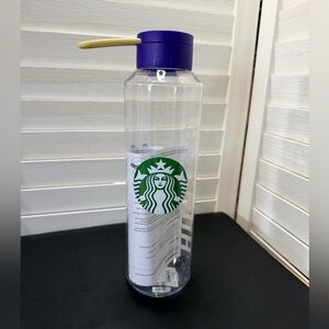 NWT Starbucks Clear Tumbler with UW Huskies logo